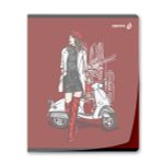 Тетрадь общая с пластик. прозр. обложкой 180 мкм, цвет.запечат.титул лист A5 48 л. на скобе 65 г/м², белизна 100% 10 шт клетка, 01498 Девочки Online, Светоч Т197