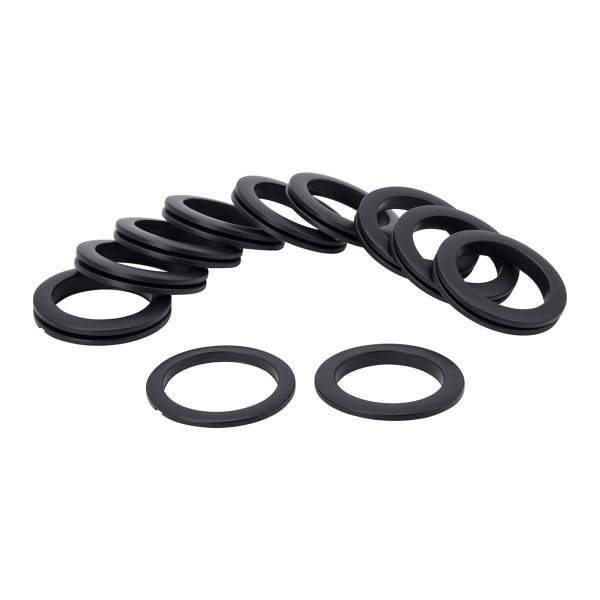 Люверс шторный ⌀ 50мм с многоур. замком пластик, 70 черный-матовый, 10 шт