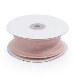 Лента декоративная с волнистым краем 38.0 мм / 18.29±1 метров, 100% органза, (03 розовый)