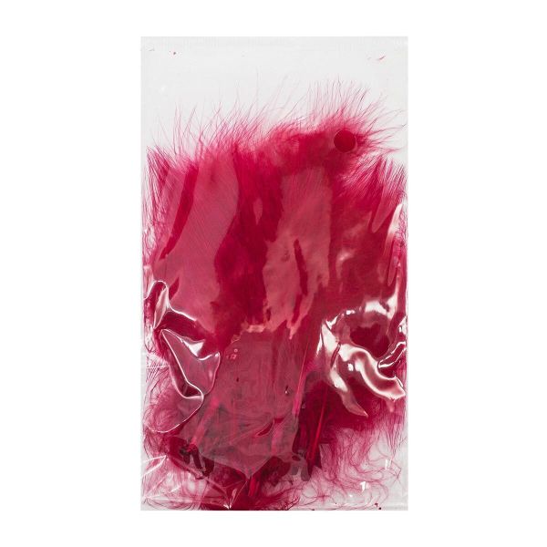 Перья декоративные 5-10см, 25 шт, бордо