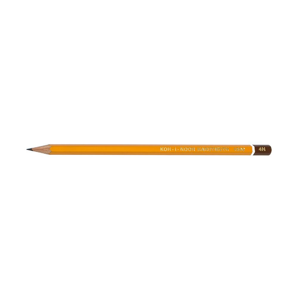 Карандаш чернографитный технический 4H, 12 шт, KOH-I-NOOR Hardtmuth 1500, 150004H01170R