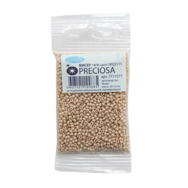 Бисер Preciosa мелованный 10/0, круг. отв, 100 г (5х20 г), (03111)331-19001-10/0