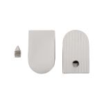 Наконечник для шнура металл на молнию, 1,8х1.1х0,6 см (никель), 20 шт