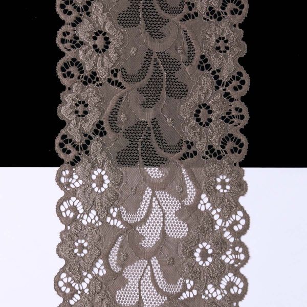Кружево бельевое эластичное 150 мм / 13.72 м, цв. C072 шиншилла