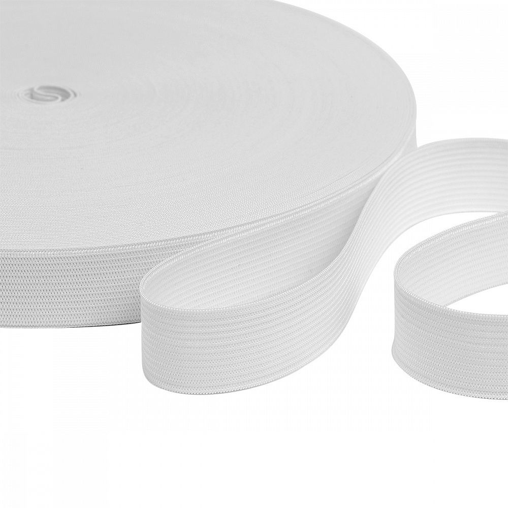 Резинка вязаная 20.0 мм / 40 метров, стандарт 3.9 г, белый