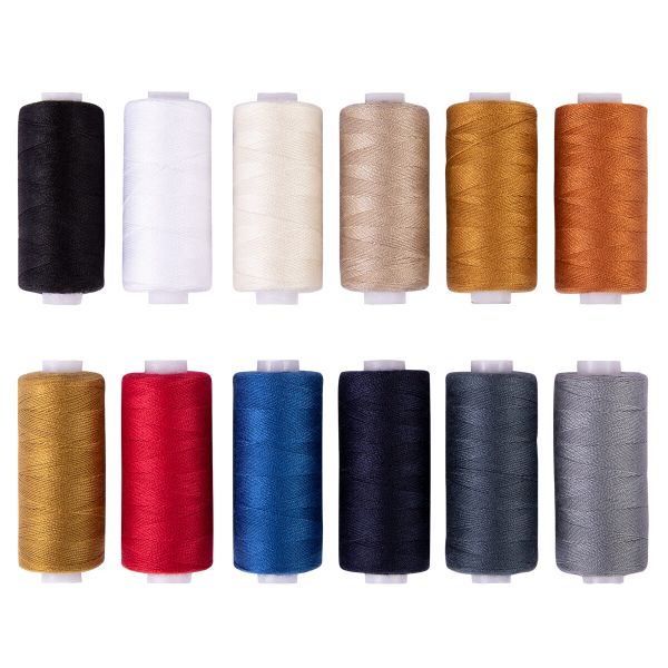 Нитки швейные джинсовые Gamma 20s/2, 183 м / 12 кат, ассорти 1