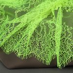 Кружево шантильи (реснички) диз. A88 шир.170мм цв.F229 зелено-желтый неон, 3 метра, Kruzhevo