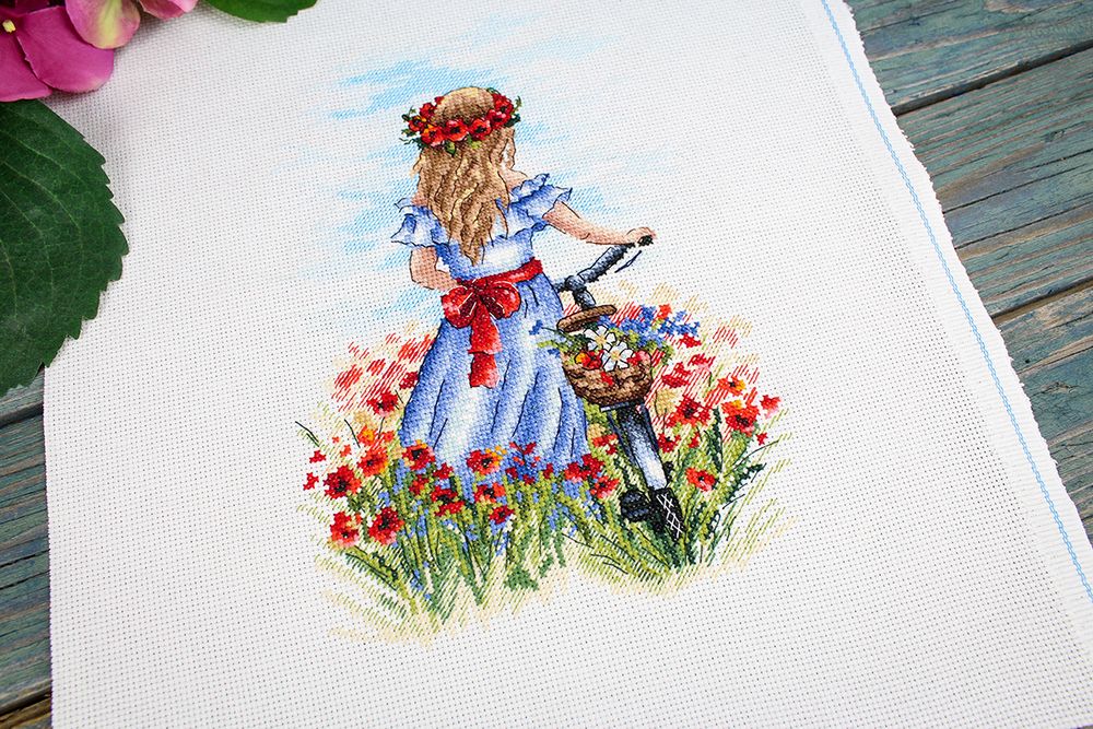 Набор для вышивания нитками МП Студия НВ-848, Маковые мечты, 23х16 см