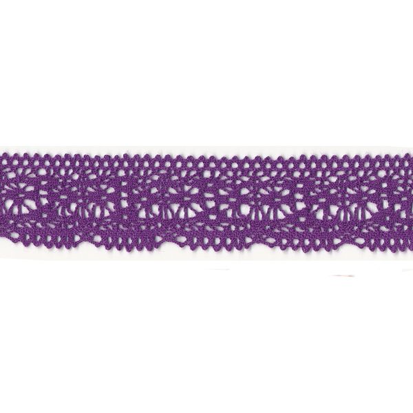 Кружево вязаное (тесьма) 25 мм / 22.8 м, 046 лиловый, Gamma HVK-08