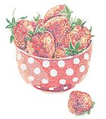 Алмазная (кристальная) мозаика Фрея, Клубника в чашке, 35х40 см