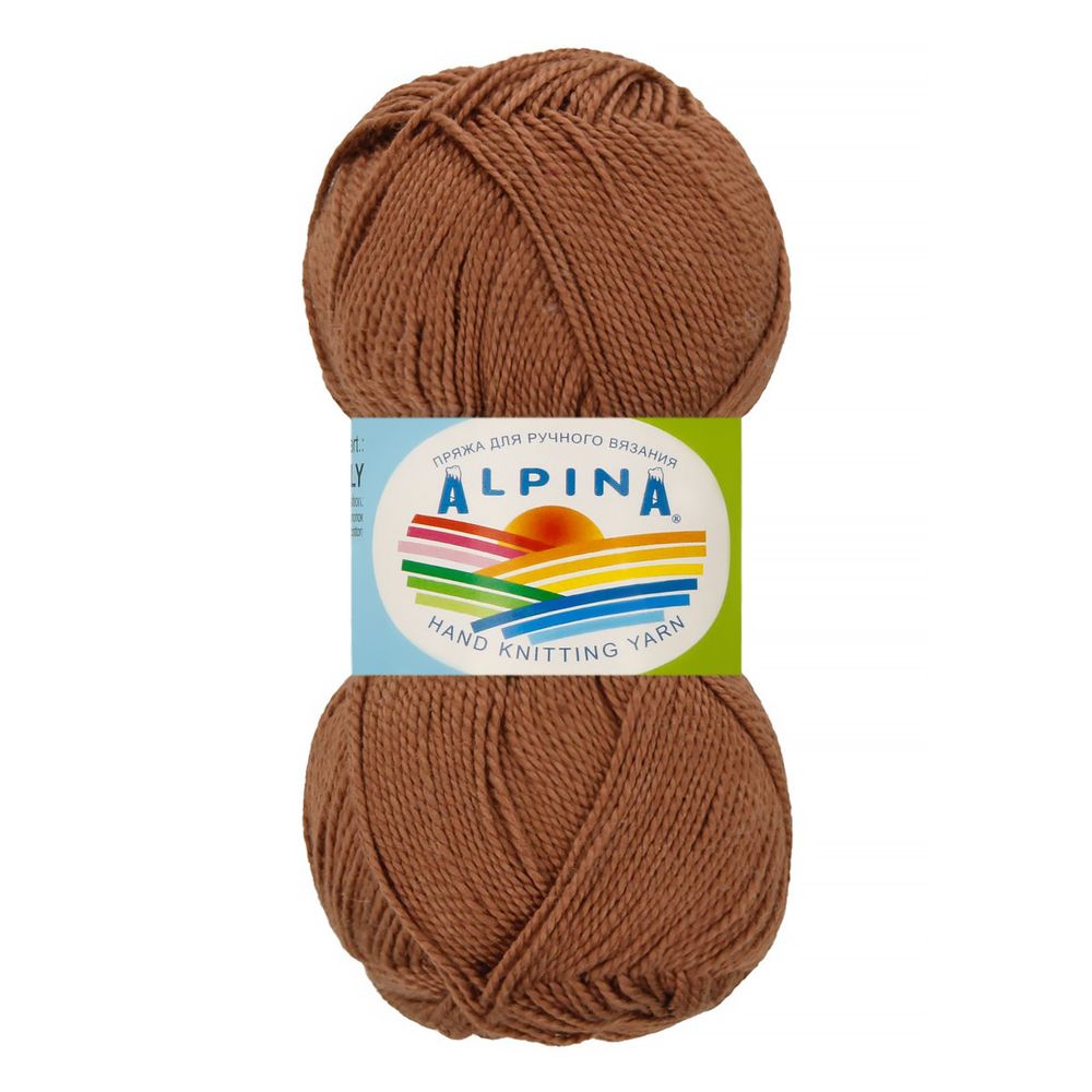 Пряжа Alpina Holly / уп.10 мот. по 50г, 200м, 223 коричневый