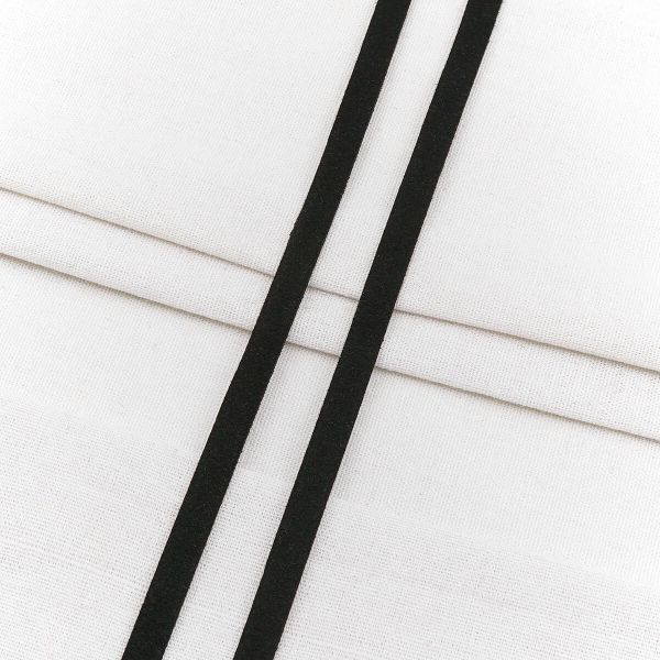 Тесьма замша искусственная 9 мм / 14 метров, цв. черный, 288443