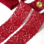 Кружево эластичное (стрейч) 65 мм / 3 метра, TBY.L840, цв.101/S059 темно-красный, Kruzhevo