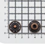 Кнопка пришивная металл ⌀19.0 мм, т.медь, 10 шт