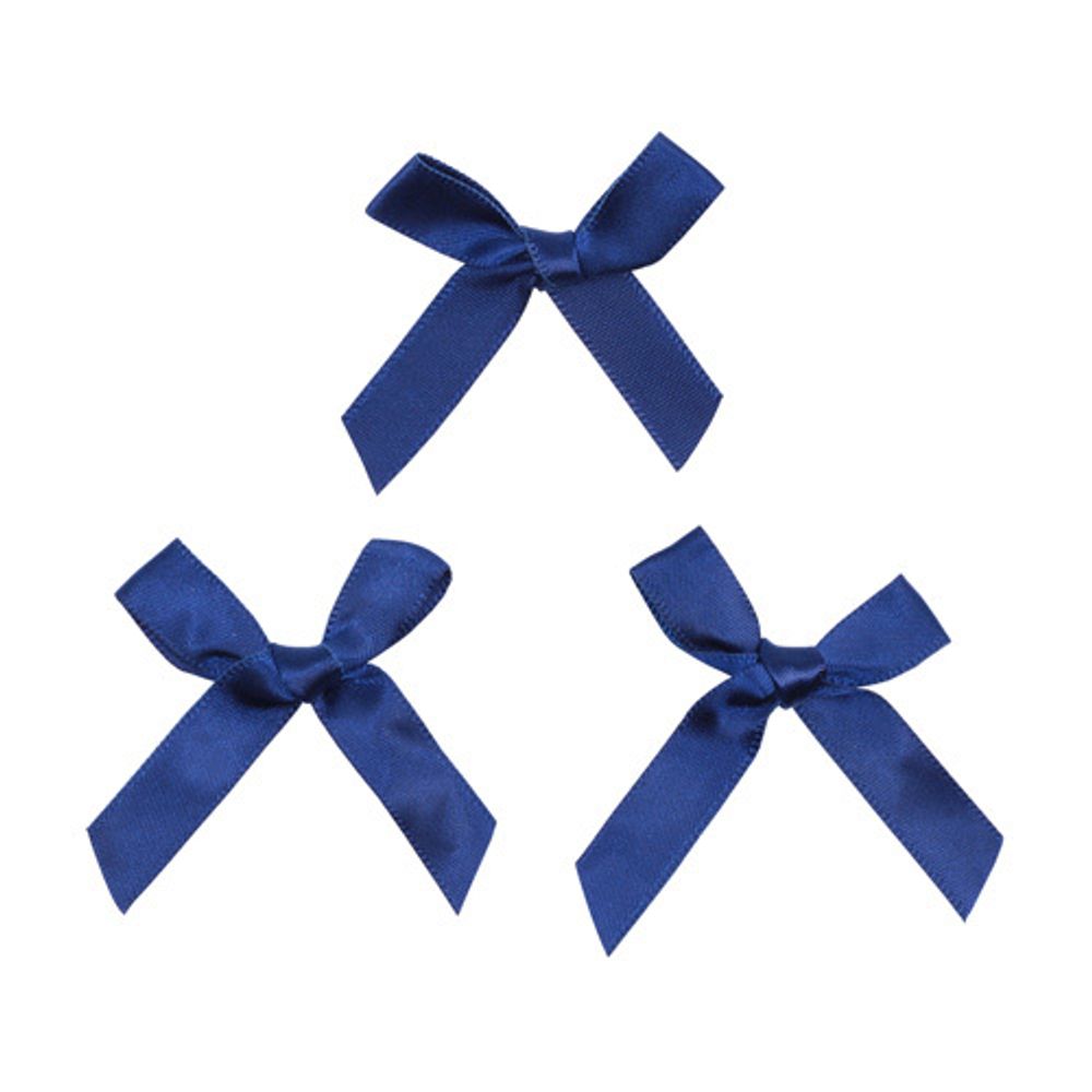 Бантики пришивные 3х2 см, 8 шт, т.синий
