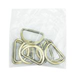 Полукольцо литое металл 30.0 мм (in), (внешн. 36х25 мм), плоское, 10 шт, латунь ГР, 6888