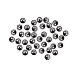 Украшения декоративные пуговицы Мини 2 прокола, 6мм, 50 шт ± 2 шт пластик, цв.черный