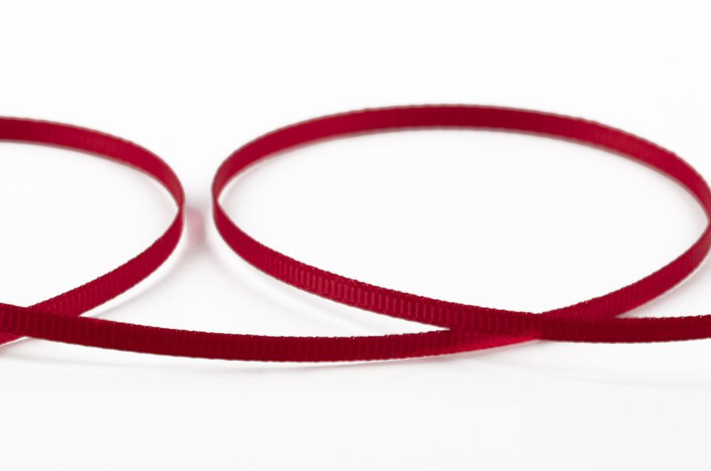 Лента репсовая (в рубчик) 3.0 мм / 91.44 метра, 051 красный, Gamma GR-03