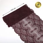 Кружево бельевое эластичное 195 мм / 3 м, 8034 цв.L076 сливовое вино, Kruzhevo