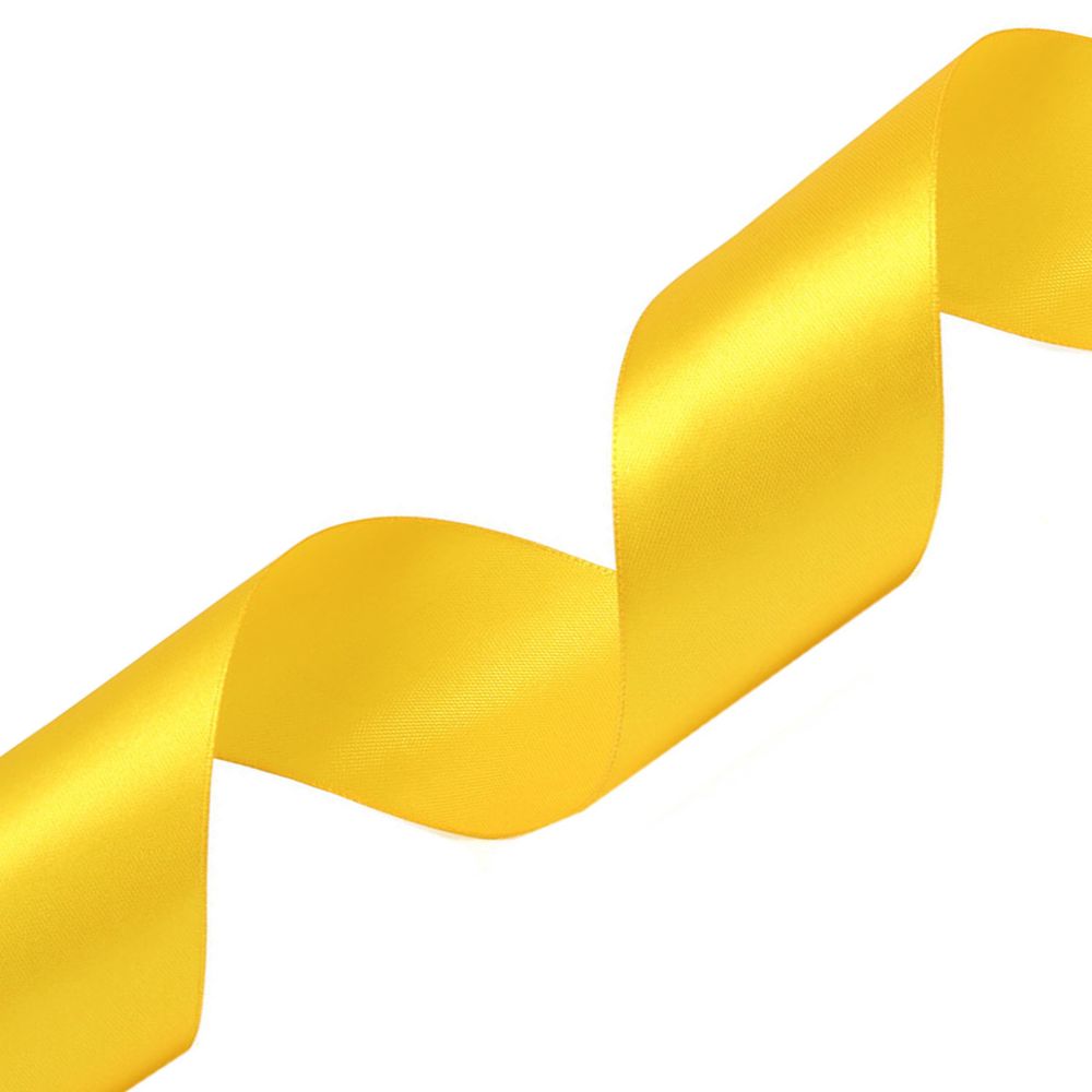 Лента атласная 1-сторонняя 50.0 мм / 22.86±1 метров, 040 т.желтый, Globus