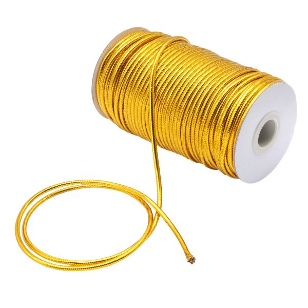 Шнур металлизированный ⌀3.0 мм / 50 метров, 0371-1011, золото