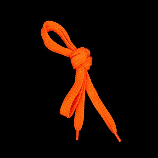 Шнурки плоские полиэфир 15мм цв.оранжевый неон 3695 57/15 130см уп.144 шт