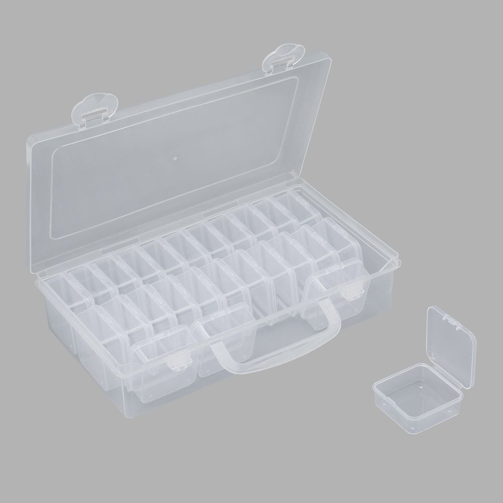 Контейнер для хранения мелочей 22.3х13х5.4 см, 26 штук в боксе