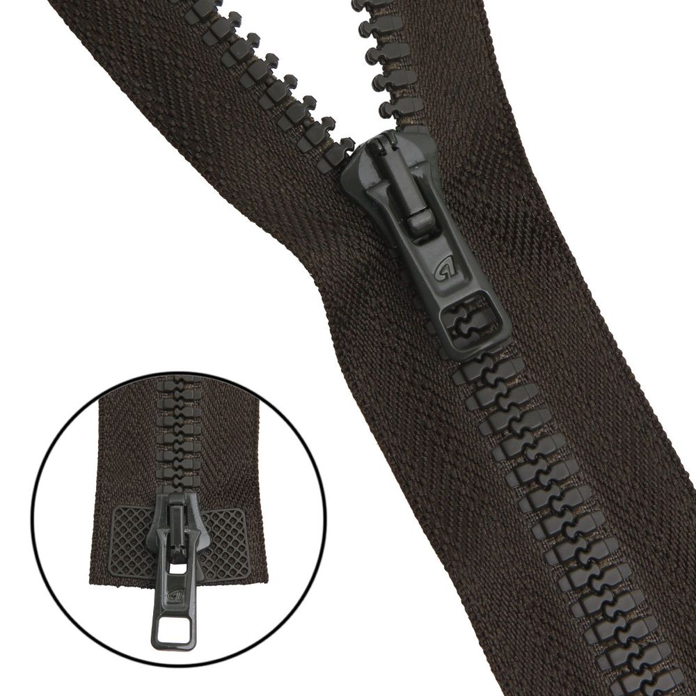 Молния трактор Arta Т6 (6 мм) 2 зам., разъем., 75 см, цв. 175 т.хаки, уп.5 шт