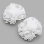 Бант декоративный ⌀11 см, уп., 10 шт, белый, С403