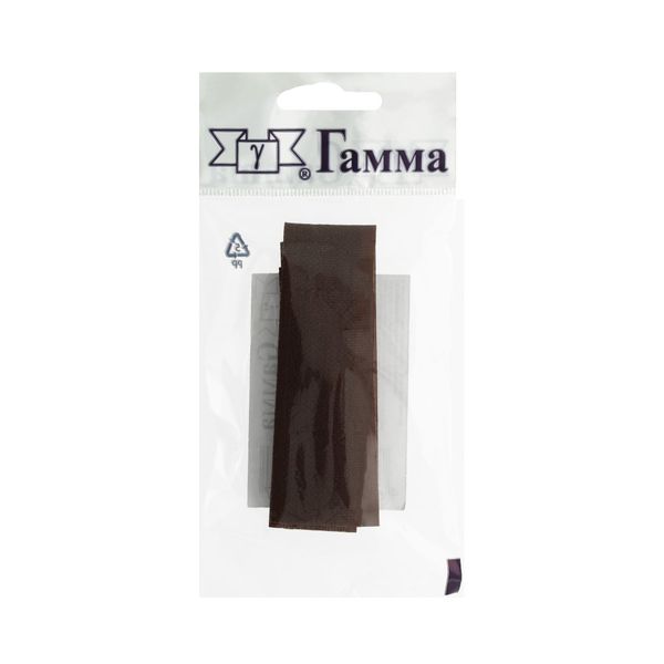 Лента контактная липучка фасовка (велкро) пришивная 25 мм / 5 шт по 25 см, 107 коричневый, Gamma LG-25, ПАРА (крючок+петля), качество 