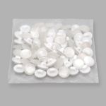 Пуговицы на ножке 18L (11мм), пластик (Wht-01 белый), 72 шт, CR P-45