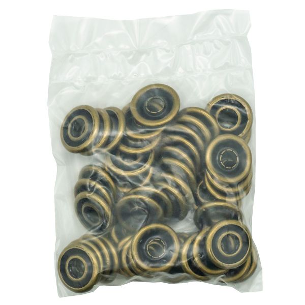 Кнопка клямерная ⌀21.0 мм, латунь, (ЧАСТЬ B), 50 шт, BIG