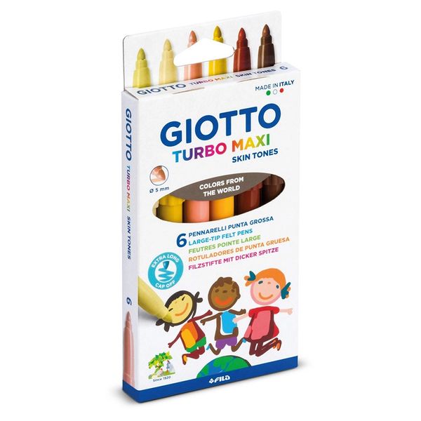 Набор фломастеров TURBO COLOR SKINTONES 6 цв, Giotto F527000
