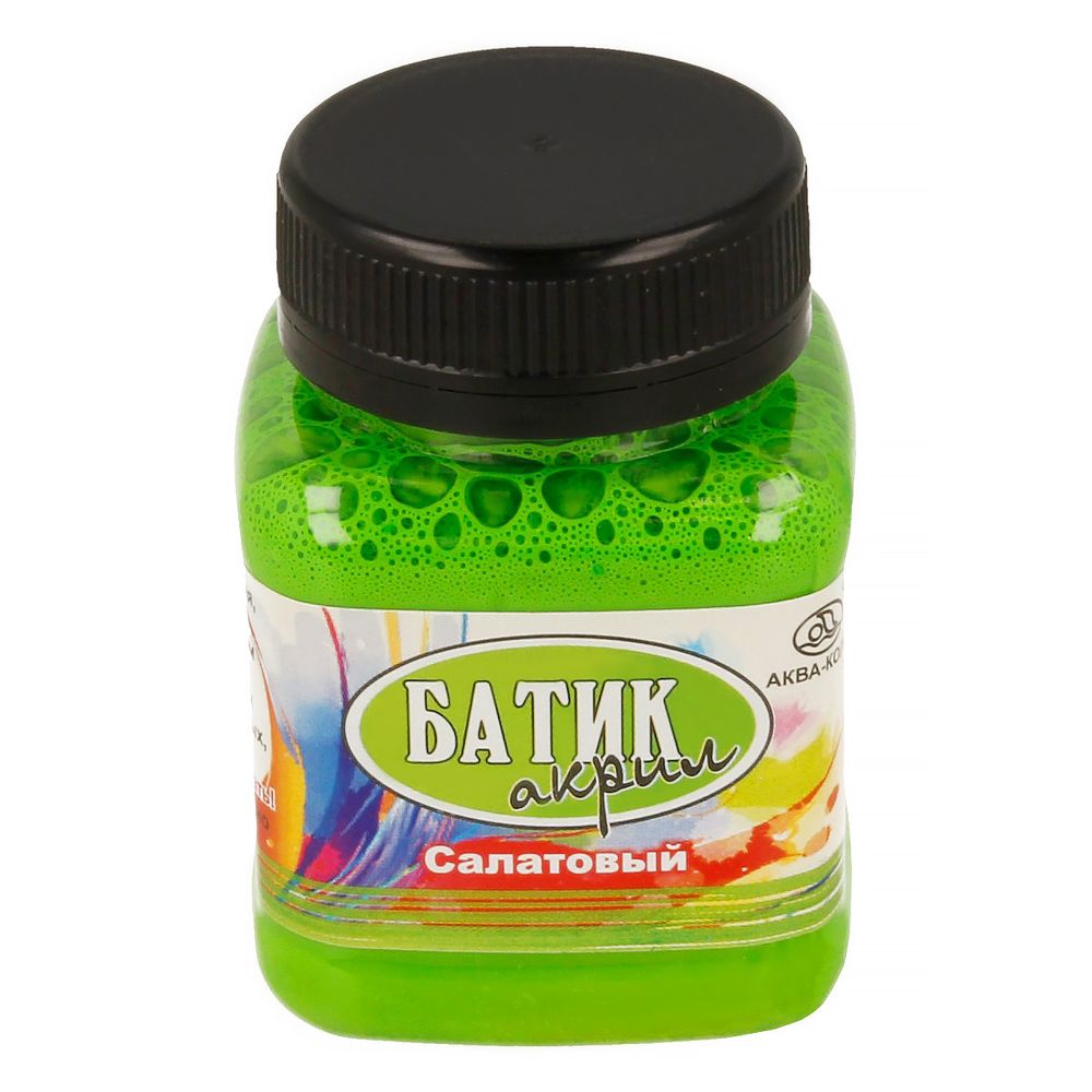 Краска для росписи в стиле батик 80 мл, К3322 салатовая, Аква-колор