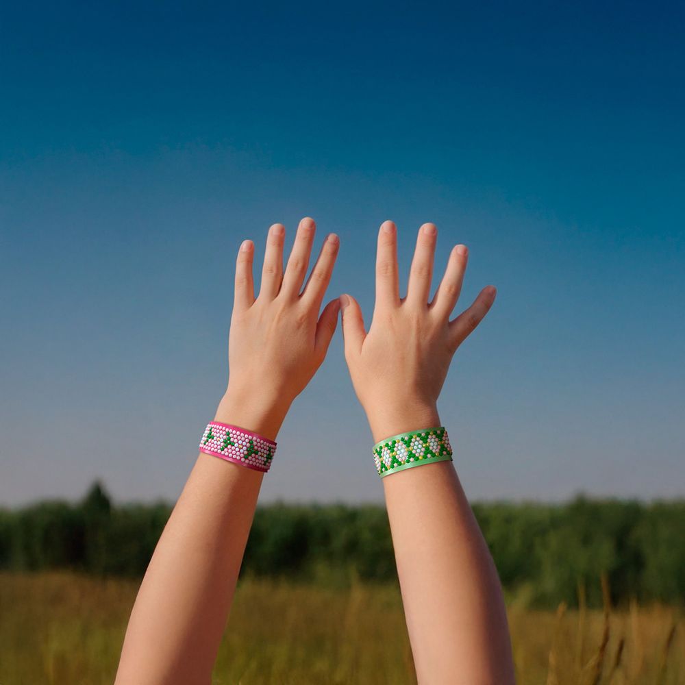 Алмазная (кристальная) мозаика Фрея ALVB-201, браслеты Цветочное настроение, 2.5х20.5 см