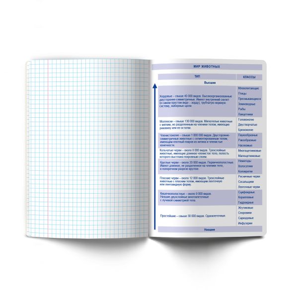 Тетрадь со справочным материалом Безупречный стиль, A5 48 л. на скобе 60 г/м², белизна 90 %, 10 шт, клетка, 01286 Безупречный стиль Биология, Светоч Т139