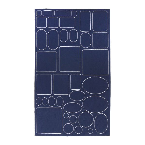 Набор заплаток самоклеящихся, ткань, 145x245мм (синий 1 (blue 1)), AC02