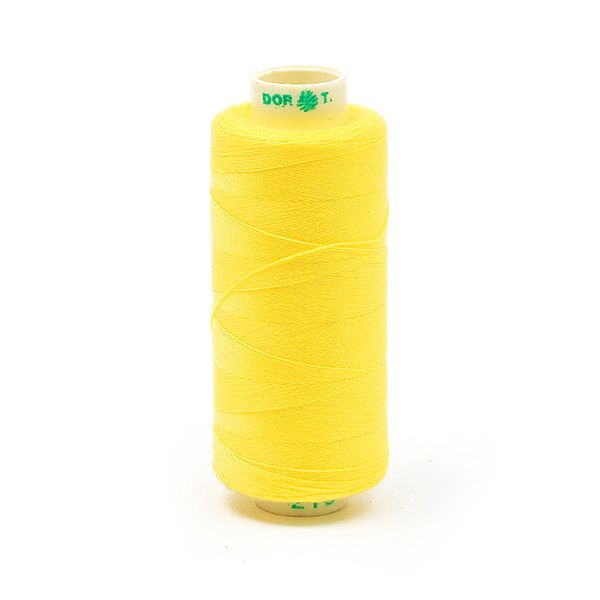 Нитки швейные бытовые Dor Tak 40/2, 366 м / 10 кат., 210 желтый