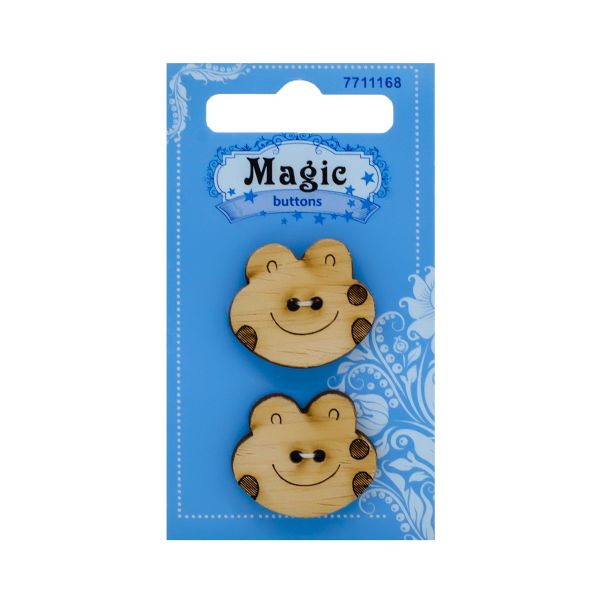 Украшения декоративные пуговицы Лягушка, 2 шт, Magic Buttons LW769-V45