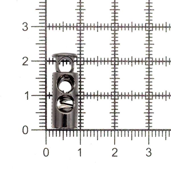 Фиксатор (зажим) для шнура металл 2 отв., 8х23 мм, чер.никель, 20 шт