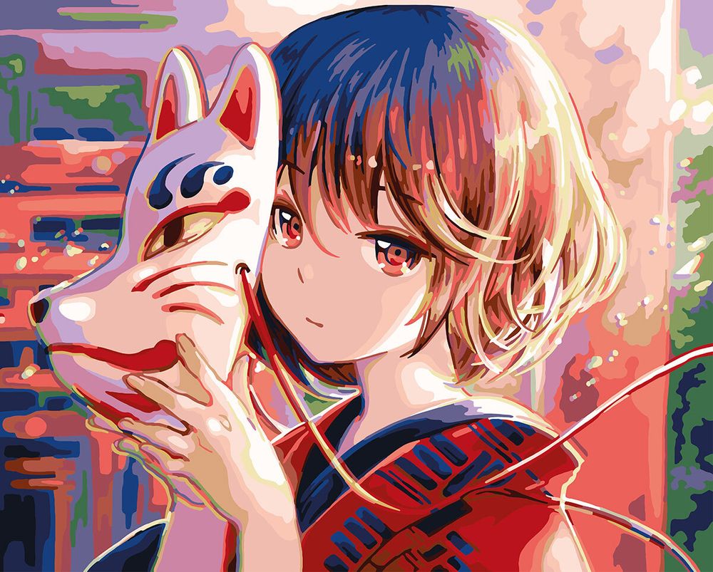 Картина по номерам Фрея PNB/PL-228, В стиле аниме. Кицунэ, 50х40 см