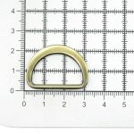 Полукольцо литое металл внутр. 25 мм (внешн. 31х23 мм), плоское, 10 шт, латунь ГР, 6882