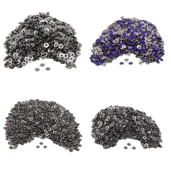 Кнопка Альфа (S-образная) ⌀10.0 мм, ≈1440 шт, МЕТАЛЛ, эмаль, 569 т.синий глянцевый + отв.части чер.никель, ВТ-2, NEW STAR