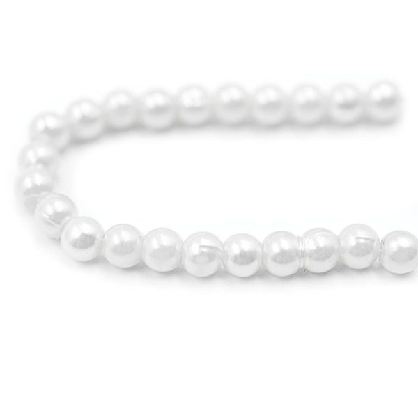 Бусины пластик (жемчуг) ⌀4 мм, 25 г, Astra&Craft, 001 NL белый