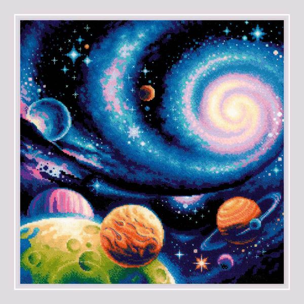 Набор для вышивания нитками Риолис, Иные миры 40х40 см, 625553