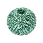 Шпагат х/б ⌀2.0 мм, 100 м, клубок, бело-зеленый, Gamma ШХ4