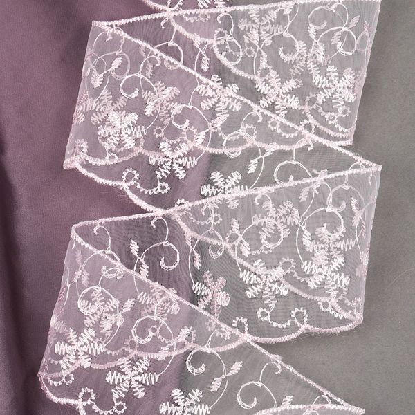 Кружево капроновое 65 мм / 13.7 м, 30011 цв.004 розовый, Kruzhevo