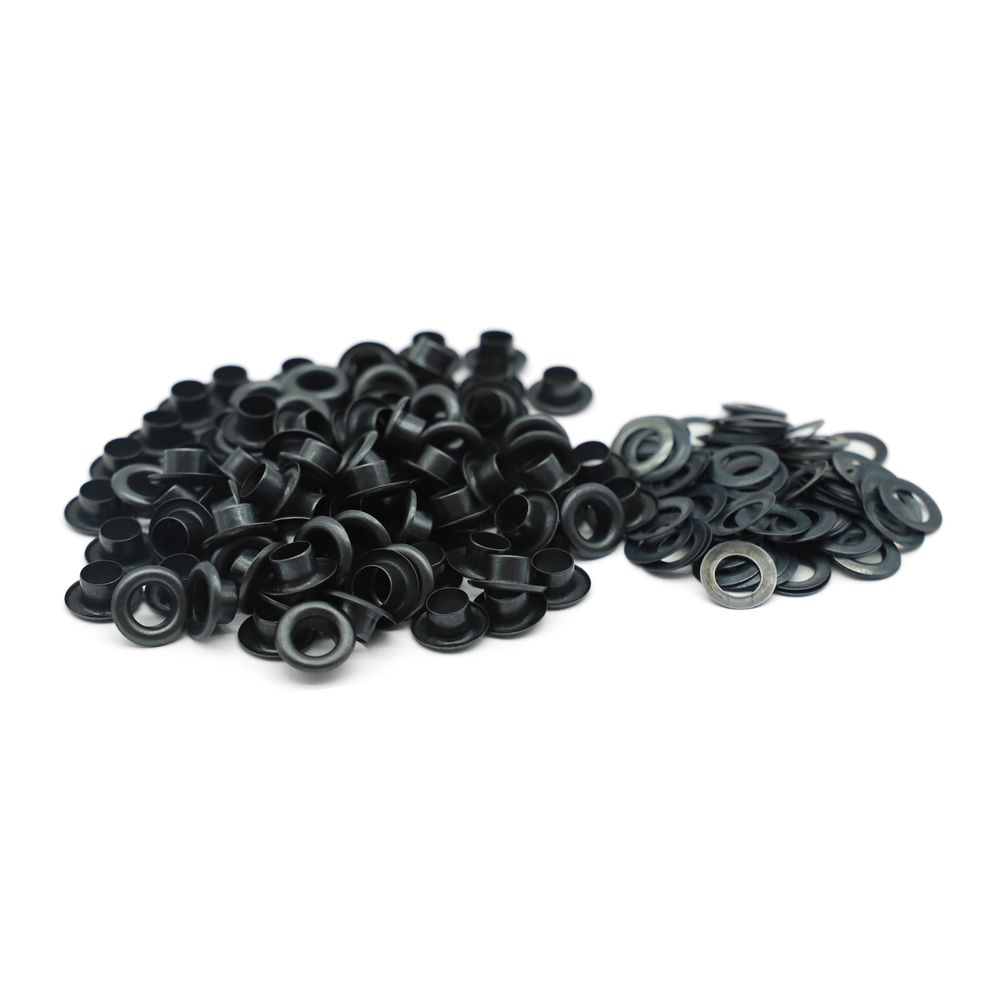 Люверсы металл ⌀_5.0 мм (внутр.), черный, 100 шт, BIG