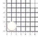 Пуговицы на ножке 32L (20мм), пластик (White/S белый с серебром), RBz-94, 36 шт