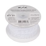 Резинка декоративная с рюшем 18.0 мм / 25 метров, белый, Blitz DT-07